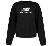 New Balance Sport Essentials French Terry Logo Crew Sudadera, Black, XS para Mujer
