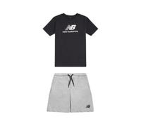 New Balance Stacked Logo Tee & AA1 - Oxford Blue 14-15 Years, BK - Nb Caviar, 15 años
