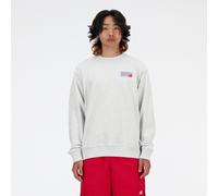 new balance Sudadera 'Athletics Premium' azul / gris claro / rojo M azul / gris claro / rojo