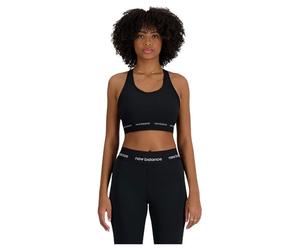 New Balance Sujetador Deportivo para Mujer, Opaco, Negro, L