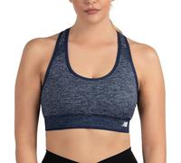 New Balance Brasier Deportivo sin Costuras para Mujer, de Impacto Medio, Espalda Cruzada, Parte Superior Acolchada para Yoga y Entrenamiento, Pigmento, Medium