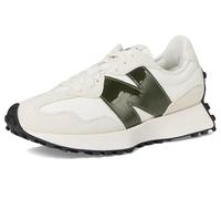New Balance Tenis 327 para Mujer, Blanco/OLIVINA Oscuro, 37.5 EU