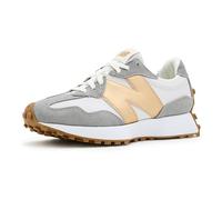 New Balance Tenis 327 para mujer, Gris Matter/Dorado Metálico, 8.5