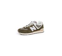 New Balance Tenis 574 para hombre, Calcio/Plata Oscuro Metálico, 10.5 Women/9 Men