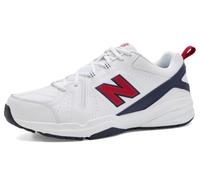 New Balance Tenis Cross Trainer 608 V5 para hombre, Blanco/Rojo, 10.5 X-Wide