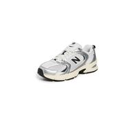 New Balance Tenis Unisex para Adultos 530, Plateado metálico/Cemento Negro, 36 EU