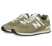New Balance Tenis unisex para adultos 574 V2, Olivino oscuro/sal marina, 8 Wide Women/6.5 Men