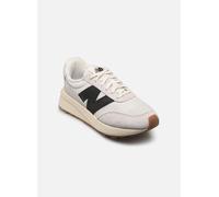 New Balance Unisex 370 en Blanca/Negro, Suede/Mesh, Talla 41.5