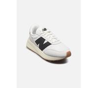 New Balance Unisex 370 en Blanca/Negro, Suede/Mesh, Talla 39.5