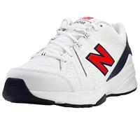 New Balance Zapatillas Deportivas 608 V5 Casual Comfort Cross Trainer para Hombre, Blanco/Rojo, 10 X-Wide