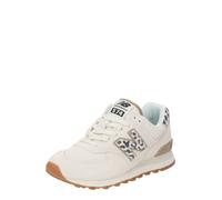 New Balance Mujer 574 en Blanca/Negro, Suede/Mesh, Talla 35