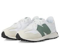 New Balance | Zapatillas New Balance 327 para Mujer - Deportiva en Color Blanco y Beige con Detalles en Verde Claro - Sneakers con Cordones - Tendencia - Estilosas - Moda - Modelo GS327SJ
