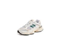 New Balance Zapatillas unisex 9060, Blanco verde, 10 Women/8.5 Men