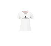 ALPHA INDUSTRIES New Basic T Camiseta, Blanco (White-09), M para Mujer