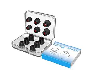 New Bee - Almohadillas de Repuesto para Auriculares de Repuesto, 12 Piezas con Funda de Espuma viscoelástica de 4,5 mm a 6,3 mm, para Jaybird, Beats, Sony, Nexus, LG (Nuevo S/M/L)