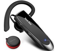 New Bee Auriculares Manos Libres, Auricular Bluetooth Inalámbrico Negocio con Micrófono Auricular para iPhone, Samsung, Huawei, Xiaomi, HTC, LG, Sony, PC 60 Días en Espera (Negro)