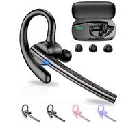 New Bee Auriculares Manos Libres Oreja Bluetooth con Doble Micrófono ENC Cancelación, Bluetooth V5.1 Auriculares Inalambricos Conexión de 2 Dispositivos 12hrs Talk Continua para Conducir/Oficina
