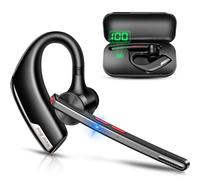 New Bee Auriculares Manos Libres V5.2 Auricular Bluetooth Inalámbrico Negocio con Micrófono con Doble ENC Cancelación de Ruidos Auricular de Ergonomía Peso Ultraligero