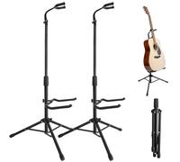New Bee Soporte de Guitarra Suelo Universal Guitar Stand Ajustable en Altura, Plegable，Estable y Robusta para Guitarra Acústica, Eléctrica, Clásica, Bajo