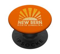 New Bern NC - Sunny New Bern Carolina del Norte PopSockets PopGrip Adhesivo