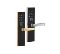 New Biometric Fingerprint Door Lock + Digits Pad + Mechanic +RFID Card (RH-117C99F) (RH-117C99F-Right Pull-Golden)