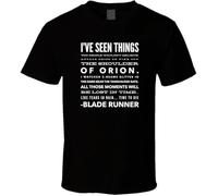 New Blade Runner Tears in Rain Shirt Black White Tshirt Men's
