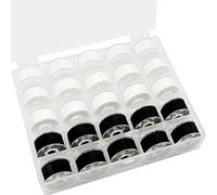 New brothread 25pcs 15Blanco+10Negro 60S/2 (90WT) bobina y hilo Plastica Size A (SA156) Para Bordado y Costura sobre Brother/Singer/Babylock/Janome/Kenmore máquina