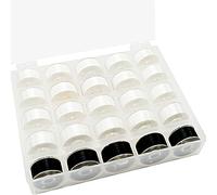 New brothread 25pcs 20Blanco+5Negro 70D/2 (60WT) bobina y hilo Plastica Size A (SA156) Para Bordado y Costura sobre Brother/Singer/Babylock/Janome/Kenmore máquina