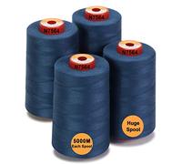 New brothread - 28 Opciones - 4 Bobinas Grandes de 5000M hilo de coser de poliéster todo propósito 40S/2 (Tex27) para coser, acolchar, patchwork, remalladora y overlock - Blue Moon