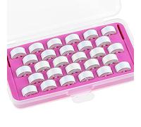 New brothread 28pcs Blanco 60S/2 (90WT) hilo de canilla preenrollado Plástico Tamaño A SA156 para máquina de coser y bordar DIY hilo de coser de hilo de bordar