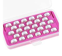 New brothread 28pcs Blanco 70D/2 (60WT) hilo de canilla preenrollado Plástico Tamaño A SA156 para máquina de coser y bordar DIY hilo de coser de hilo de bordar