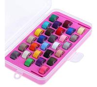 New brothread 28pcs Colores Variados 60S/2 (90WT) hilo de canilla preenrollado Plástico Tamaño A SA156 para máquina de coser y bordar DIY hilo de coser de hilo de bordar