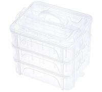 New brothread 3 Capas Apilable Caja/Organizador de Almacenaje Transparente para 60 Bobinas de Hilo de Coser y Bordar casero (Requisito de Tamaño del Bobina: Altura≤5,6cm; Anchura≤4,3cm)