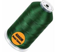 New brothread - Bobina Individual Enorme de 4000M/Unidad 100% Poliéster Hilo de Bordar a Máquina de 40WT para Máquinas Comerciales y Domésticas - Deep Green