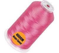 New brothread - Bobina Individual Enorme de 4000M/Unidad 100% Poliéster Hilo de Bordar a Máquina de 40WT para Máquinas Comerciales y Domésticas - Christmas Pink