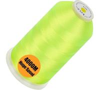 New brothread - Bobina Individual Enorme de 4000M/Unidad 100% Poliéster Hilo de Bordar a Máquina de 40WT para Máquinas Comerciales y Domésticas - Neon Green