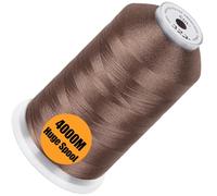 New brothread - Bobina Individual Enorme de 4000M/Unidad 100% Poliéster Hilo de Bordar a Máquina de 40WT para Máquinas Comerciales y Domésticas - Light Brown