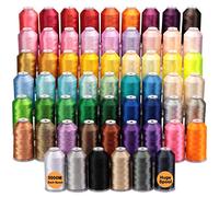 New brothread - Todos los 60 Colores Surtidos 5000M Grande Carrete Poliéster Bordado Máquina Hilo para máquinas de bordado comerciales y domésticas