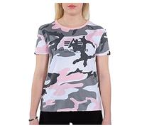 New Camo Basic T Wmn para Mujer, Talla S, Color Grey Pink Camo