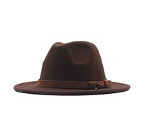 New Cap Hombres Rojo Negro Disco Clásico Cinturón Hebilla Mujeres Gorro de Lana Panamá Sombrero Ancho Gorra de béisbol Gorra Negro Rojo Cuadros, café, Talla única