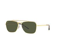 Ray-Ban Gafas de sol RB3636 New Caravan metálicas cuadradas oro/verde 58 mm