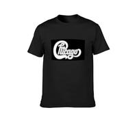 New Chicago Band Logo Concert Tour Unisex Cotton tee Shirt Men's Black T-Shirt 3XL