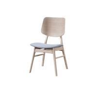 New Classic Furniture Oscar - Silla de comedor (juego de dos), tela gris 100% poliéster, acabado ceniza blanca
