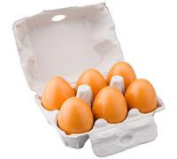 New Classic Toys Huevos de madera - 6 piezas