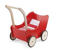 New Classic Toys-10750-Cesta para muñecas, Color Rojo
