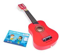 New Classic Toys Toys-10303 2042877 Guitarra de Juguete, Color Rojo, (10303)
