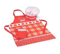 New Classic Toys Toys-10680 Apron-Red, sólido, Color Rojo, 280 x 240 x 25mm (10680)