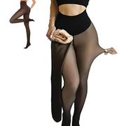 New Compression Band & One Seam Option, Magic Fleece Lined Leggings, Women Shaping Snatch Waist Stay Warm, for Work, Casual or Winter Layering (Light,XXL)