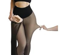 New Compression Band & One Seam Option, The Original Magic Fleece Lined Leggings, Plus Size Warm Tights (Light,XS/S)
