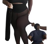 New Compression Band & One Seam Option, The Original Magic Fleece Lined Leggings, Plus Size Warm Tights (Deep,2XL/3XL)